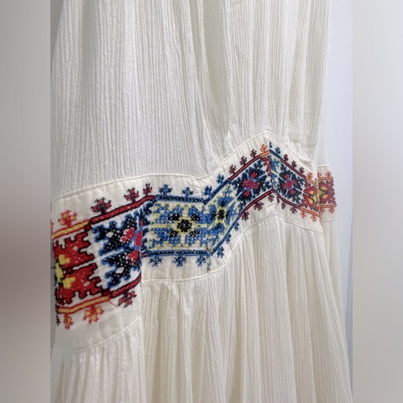 🌿 SOLD - Free People Off-White Embroidered Lace Light Heart Dress sz XS - Picture 3 of 9